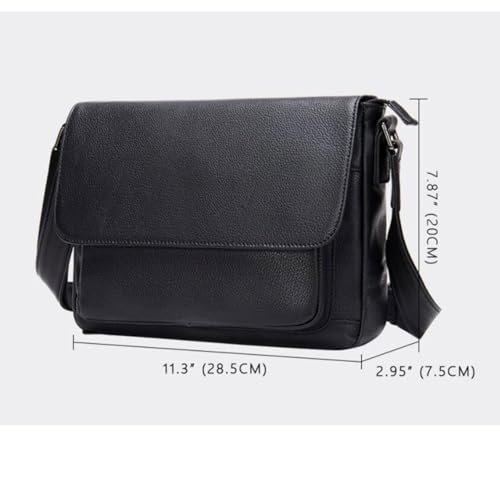 Genuine Leather Messenger Bags Mens Shoulder Bags Crossbody Bags Briefcases Casual Daypacks Waist Packs(Brown)4