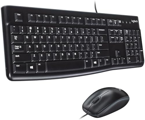 GOFREETECH Wired Keyboard And Mouse Combo, Computer USB Office Keyboard With 6 Feet USB Cable And 3 Button Mouse, Support Windows 10/8 / 7 / Vista/XP