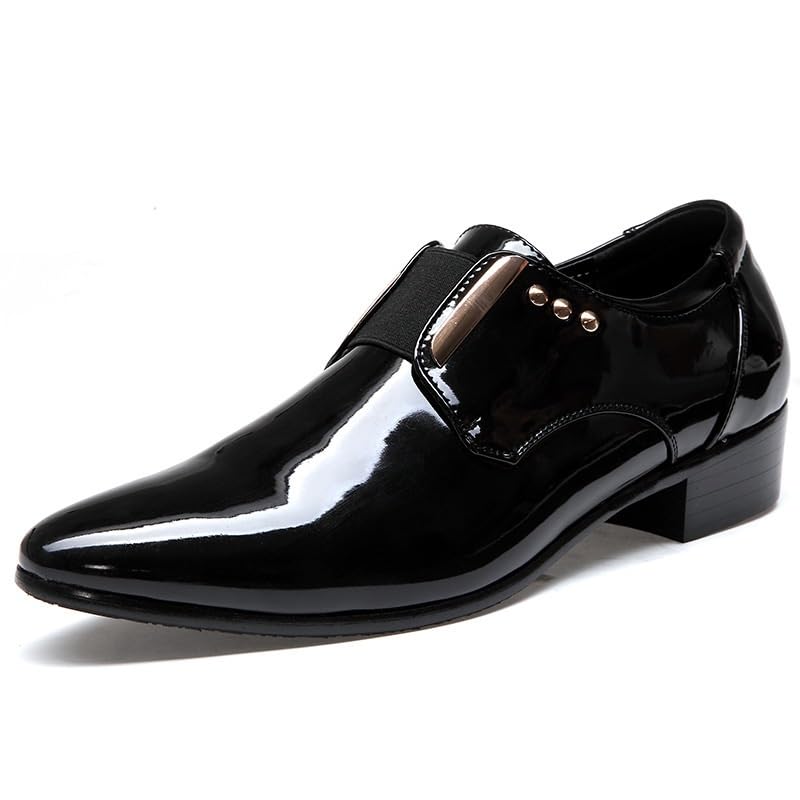 Classic Men's Dress Shoes Slip On Formal Business Casual Oxford Patent Leather Business Wedding Suit Tuxedo for Men