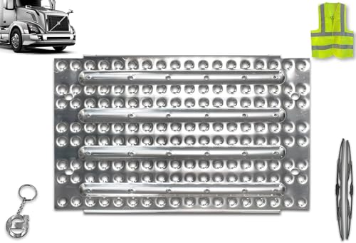 KOZAK Aluminum Deck Plate Catwalk 20500764 Compatible with Volvo VNL 2004-2024 Includes Logo, 2X 22 Windshield Wipers, Keychain and Reflective Vest