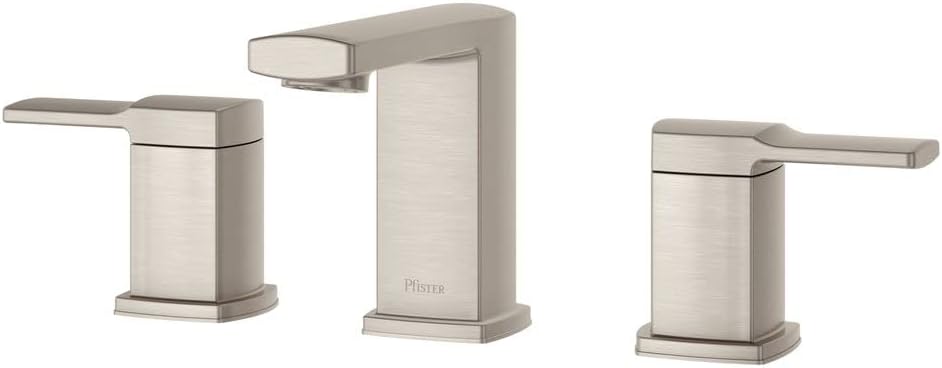 Pfister Deckard Bathroom Sink Faucet, 8-Inch Widespread, 2-Handle, 3-Hole, Brushed Nickel Finish, LG49DAPK