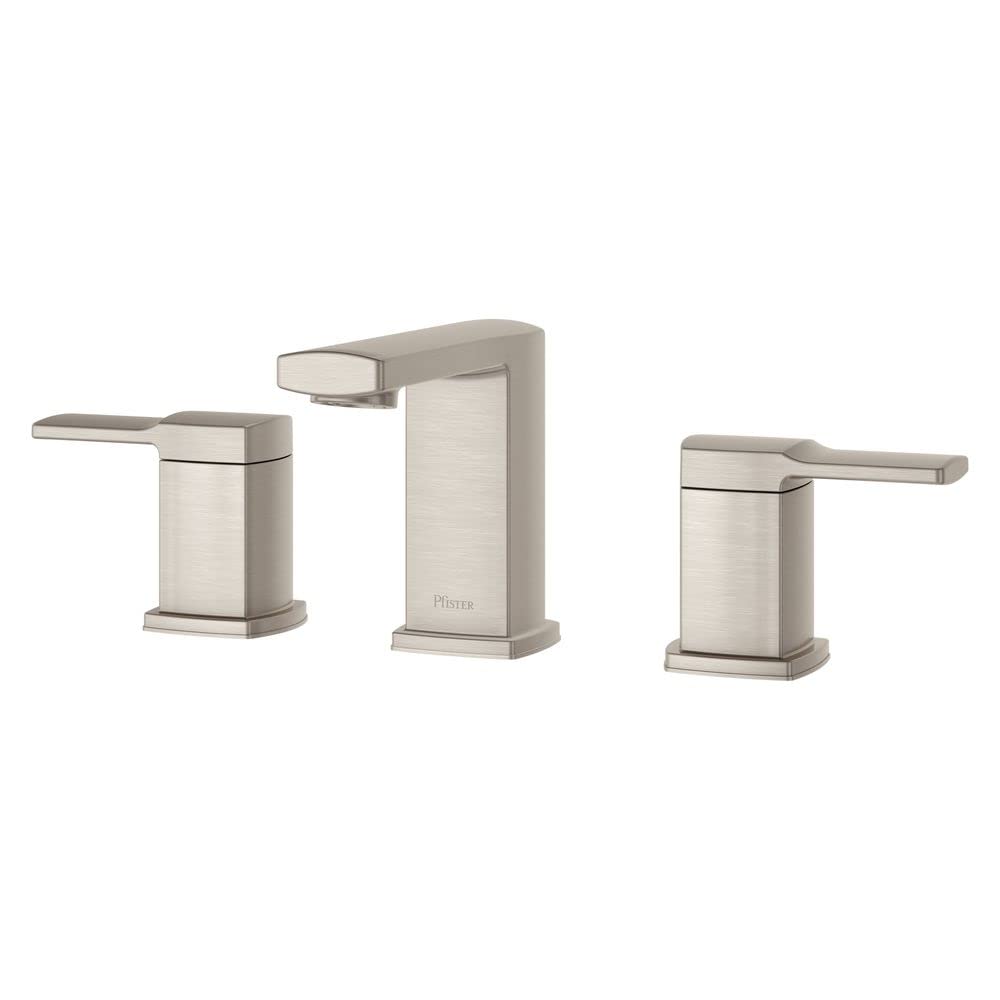 Pfister Deckard Bathroom Sink Faucet, 8-Inch Widespread, 2-Handle, 3-Hole, Brushed Nickel Finish, LG49DAPK