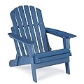 Outdoor Wooden Adirondack Chair with Pre-Assembled BackRest & SeatBoard, Patio Chair for Garden Backyard Lawn Deck Pool Beach Firepit