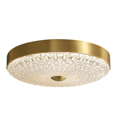 Plafonnier LED dorée 50cm rond réglable avec télécommande pour salon - 2
