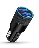 ⭐[Sicherheitsschutz] Der Körper aus Aluminiumlegierung ist kratzfest und langlebig. Hergestellt aus feuerfesten Materialien für Ihre Sicherheit. Das intelligente Schaltungsdesign des USB Auto Ladegerät schützt vor Kurzschluss, Überhitzung, Überstrom und Überladung.