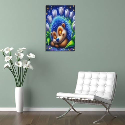 Impression sur toile hérisson décoration murale maison tableau 40x60cm - 5