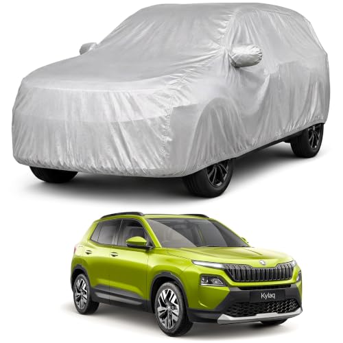Image of Autofact Car Body Cover Compatible with Kylaq 2024-2026 | Custom Fit Car Cover | 100% Water-Resistant| Triple-Stitched Lightweight Fabric | Dustproof | Indoor & Outdoor Use | Elastic Bottom