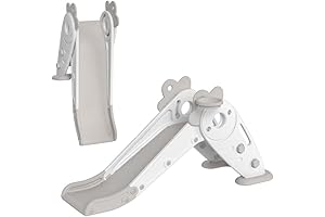 Toddler Kids Slide with Basketball: Fold Away Slide for Stairs