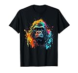 Cool Gorilla on colorful painted Gorilla T-Shirt