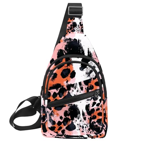 Sac banane léopard multicolore pour entraînement running et randonnée mixte