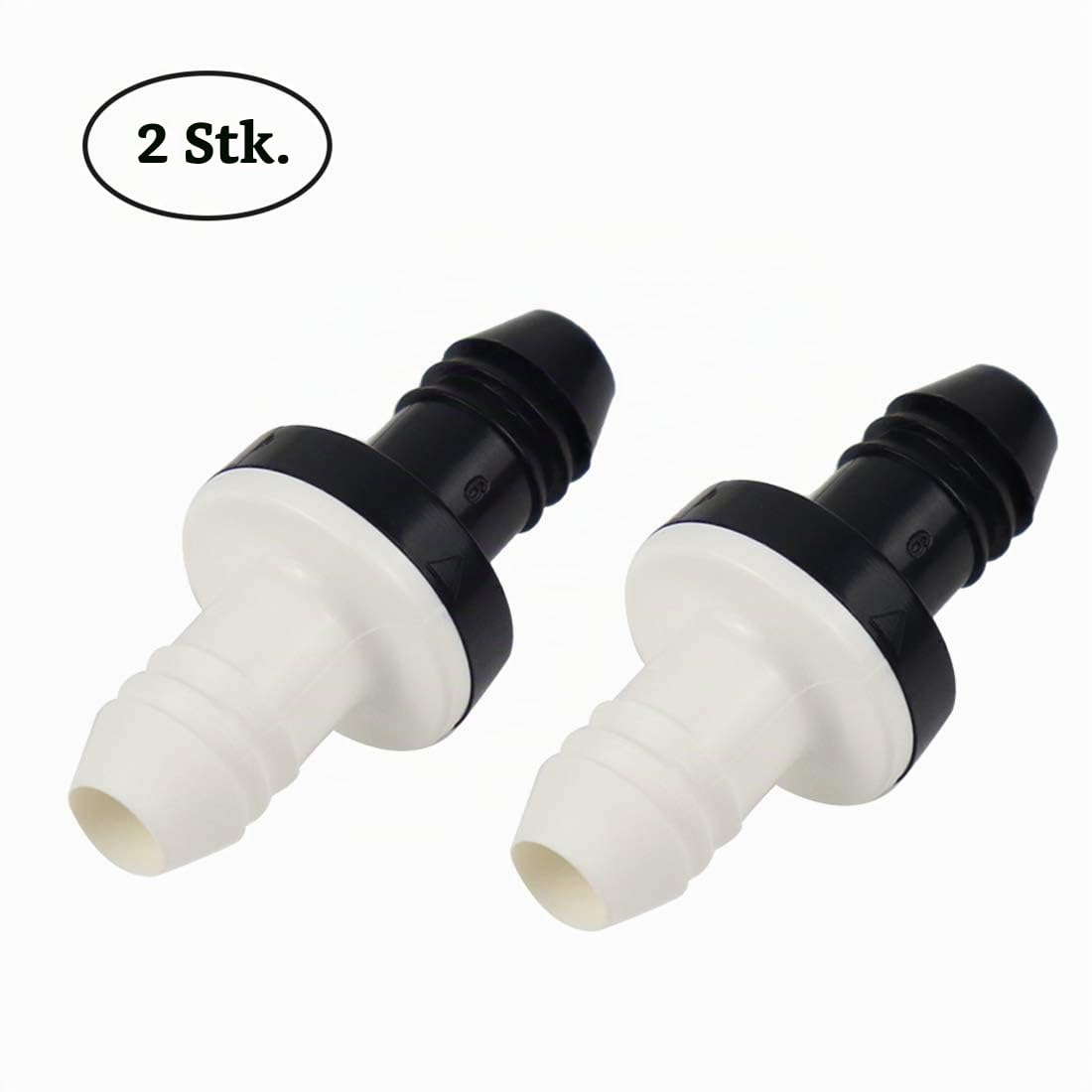 3/8 "10mm Inline Vakuum Bremse Rückschlagventil Barb Schlauch,1 Stück/2 Stück/5 Stück ABS-One Way Wasser Rückschlagventile für Kraftstoff,Gas, Flüssigkeit, Luft (2)