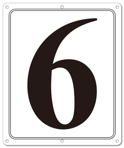 i-CowFun Premium Metal Numbered Sign Outdoor, Reflective 12' x 10' Large Aluminum Number Signs 6 for...