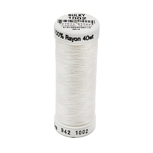 Hilo de Rayon Sulky 250 Yardas Blanco Suave miniatura 1
