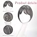 Civrie Short Bob Hair Topper for Women with Bangs Side Part 10 inch Synthetic Hair Toppers for Women Thinning Hair Wig Toppers (Grey Mixed)