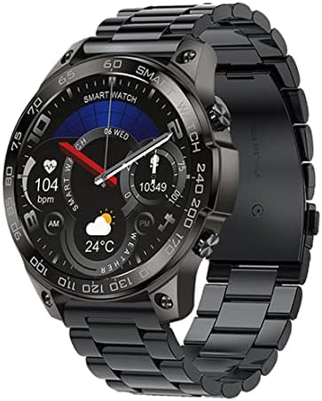 Catorlen 1.43" HD Touchscreen Smart Watch with Heart Rate&Blood Oxygen Monitor, Text Call, Sleep Monitor Waterproof NFC Bluetooth Smartwatch for Android&iPhone with AI Voice Assistant (Black Steel)