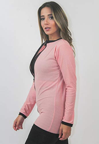 Casaco Fitness Feminino Longo Manga Longa Rosê
