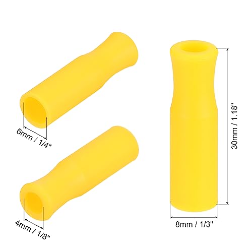 uxcell 10 piezas tapas de silicona para pitillos reutilizables miniatura 2