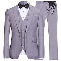 Algopix Similar Product 2 - YFFUSHI Mens Slim Fit 3 Piece Suit One
