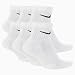 NIKE 6 X Sport Freizeit Socken Strümpfe 2X3er Pack SX7667, Farbe:Weiß, Größe:M = 38-42