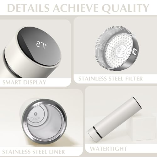 Homealexa 500ml Coffee Cups Travel Mugs, Water Bottle Vacuum Insulating Cup 304 Stainless Steel - Image 4