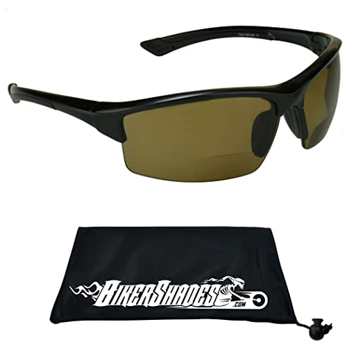 Image of proSPORT Polarized Bifocal Reading Sunglasses Men Women Smoke Brown Lens Tinted Bi-Focal Reader