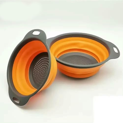 JJDFW Colador Plegable Lavar Frutas y Verduras, escurridor de Platos de Silicona, Utensilios de Cocina Plegables.
