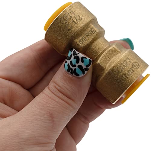 Image of Supplying Demand SB1 1 /2 Inch Quick Connect HVAC Brass Coupler Fitting