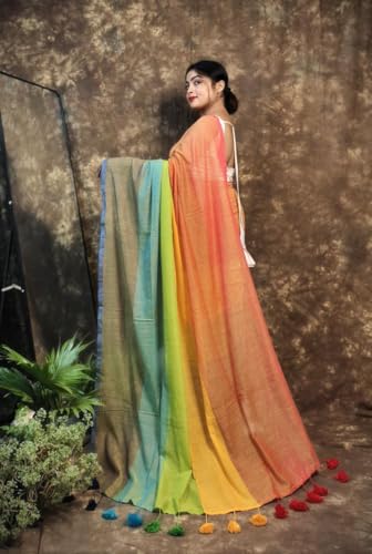 Image of Pure Cotton Saree | Soft & Lightweight | Handloom Woven Elegance for Festive & Casual Wear