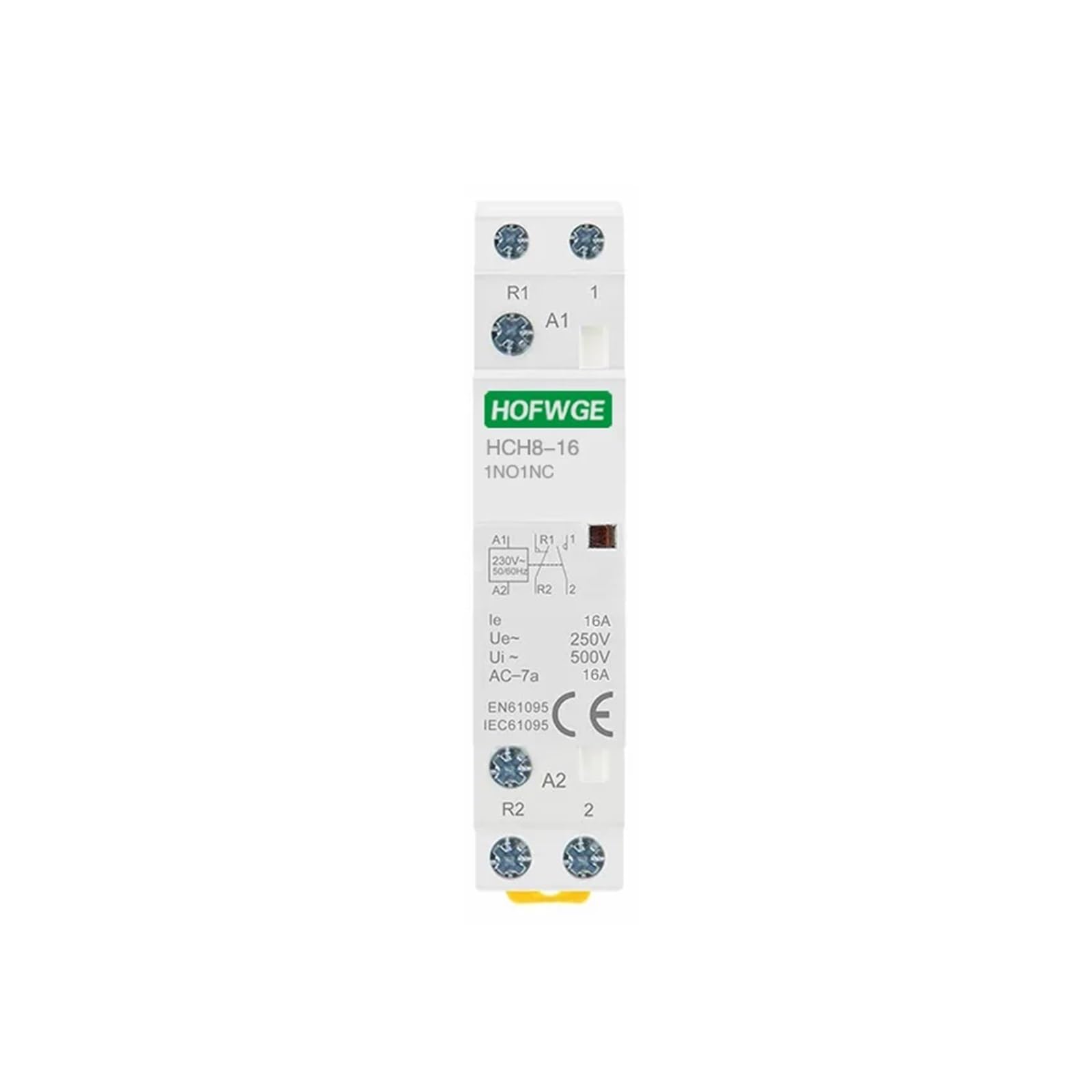 Stycznik modułowy HCH8-16 2P 2NO 2NC 1NO1NC 220V 110V AC24V, automatyczny stycznik domowy, typ szyny Din(2P 16A 2NC 230V)