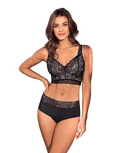 Luxe Lace Underwire Smoothing Bustier Black #TOP18