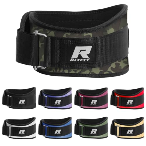 RitFit Weight Lifting Belt 6 Inch for Squats Deadlift Strength Training