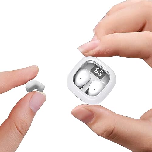 Petits Écouteurs Taille de poche Mini Autonomie longue durée Étanchité IPX5 Légère Intra-auriculaire Écouteurs Bluetooth Sans Fil Casque Bluetooth avec...