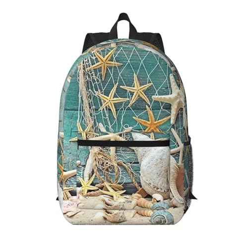 Sac à dos voyage 43,2 cm noir imprimé coquillages