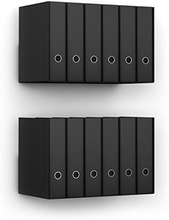 Home3000 Metall Büroregal 2er-Set - Modulares O-Regal Für Bis Zu 28 Ordner, Schwarz