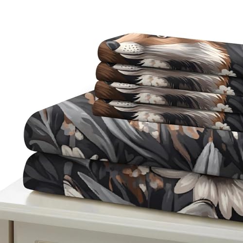 Parure de lit microfibre douce avec fermeture éclair lit king - 7