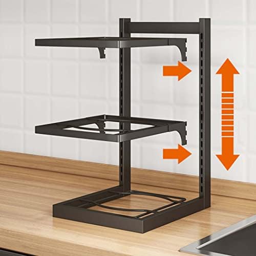 Heavy Duty 4 Tier Pot Rack Kitchen Floor Standing Storage Solution for Pots and Pans, Wall Cabinets with Doors, Kitchen Wall Cabinet Organizer, Wall Mounted Kitchen Cabinets with Doors and Shelves,Wa