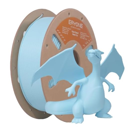 ERYONE High Speed Matte PLA Filament 1.75mm +/- 0.03mm, 30-500mm/s Rapid 3D Printing PLA Filament, Hyper Speed Matte PLA Filament Fit Most FDM Printer, 1kg (2.2LBS) / Spool, Ice Blue