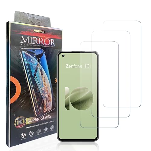 hxeyraal (3 Pack) diseñado para Asus Zenfone 10 película protectora de pantalla de vidrio templado, 0,33 mm, anti-arañazos, sin burbujas para Asus Zenfone 10 película protectora de pantalla HD.