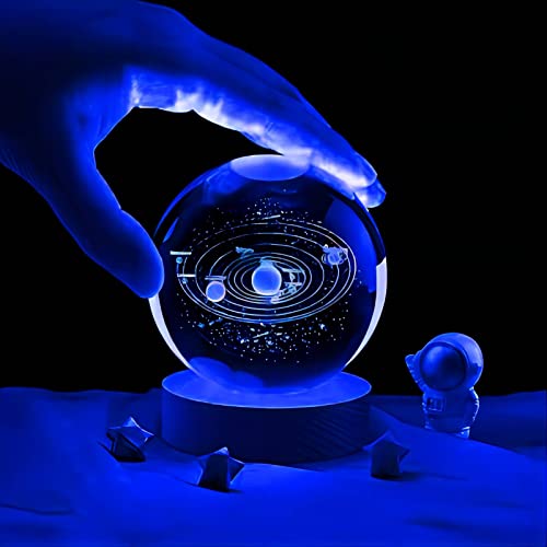 Galaxy Light, 3.15 Inch 3D Solar System Crystal Ball Night Light - Image 3