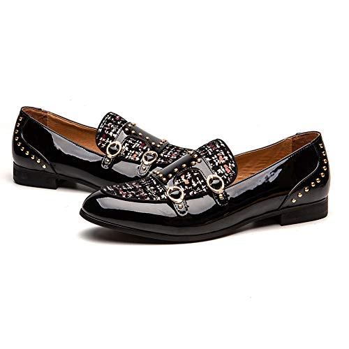 Image of JITAI Men's Dress Shoes - Casual Rubber & Leather Loafers for Men - Fashion Business Formal Wear
