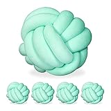 Estilo: el cojín nudo verde menta le da un toque acogedor y especial al sofá, el sillón o la cama