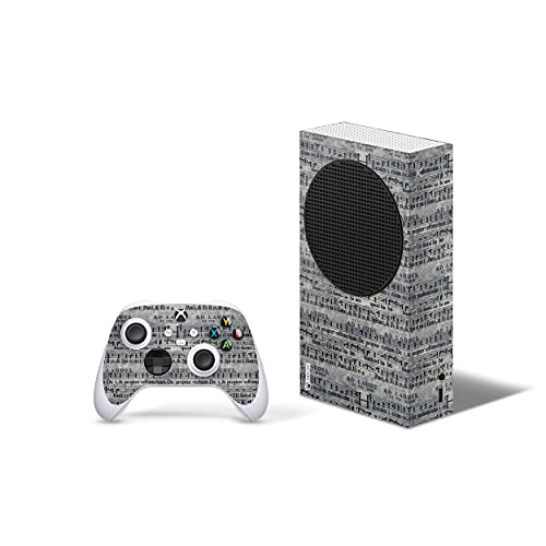 X1 Series S Skin by ZOOMHITSKINS, Same Decal Quality for Cars, Music Note Vintage Design, High Quality, Durable, Bubble-free, Goo-free, 2 Controller Skins 1 Console Skin, Made in the USA