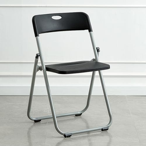 BVDHASDBT Sedia pieghevole in plastica, per casa e ufficio, sedia da ufficio BestOffice, con comodo supporto lombare lombare, sedie pieghevoli, eventi interni ed esterni (nero)