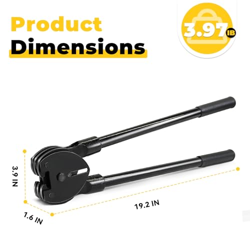 Image of Strapping Sealer /Crimper for 3 /4 inch Steel Strapping Band Manual Banding Tool with 19 inch Extended Handle
