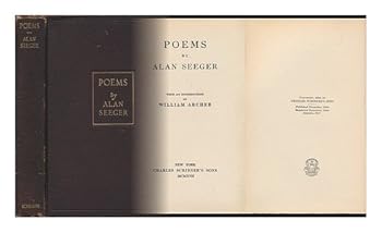 Hardcover Poems by Alan Seeger Book