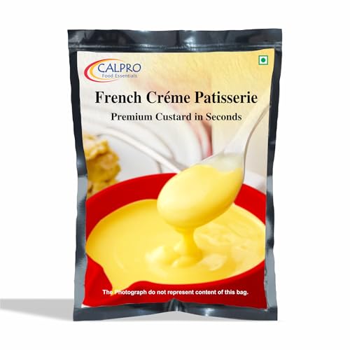 Image of Calpro French Creme Patissiere,350G-Eggless Primum Custard In Second & Bake Stable ! Melt-In-Mouth -100% Vegetarian: Mix Powder 250G