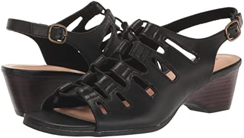 Bella Vita Women's Zamira Wedge Sandal, Black Leather, 11 | Image 6
