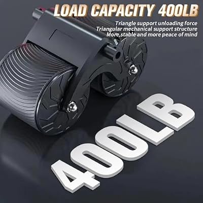 2026 New Ab Roller Wheel with Timer & Knee Mat,Automatic Rebound Abdominal Wheel with Elbow Support Ab Workout Equipment for Strengthening Core Muscles Abs Exercise Roller for Women Men