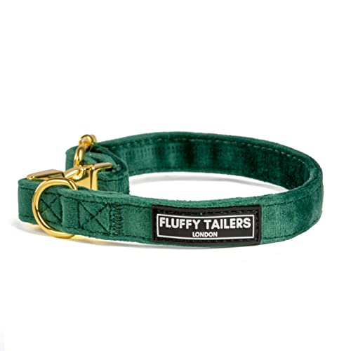 Fluffy Tailers Emerald Green Velvet Dog Collar Bowtie - Image 3