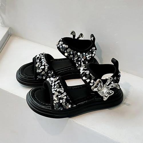 Girls Summer Soft Bottom Non Slip Sports Sequins Sandals Beach Shoes Jelly Sandals for Toddler Girls4